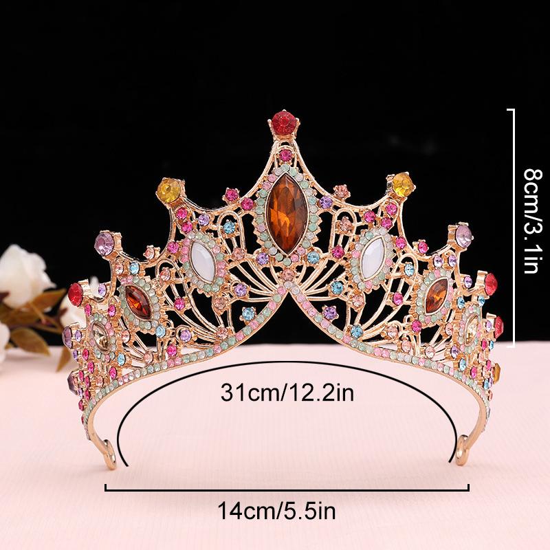 Hair Dress Jewelry Vintage Headwear Baroque Princess Queen Elegant Rhinestone For Wedding Tiara Crown Hair Accessories