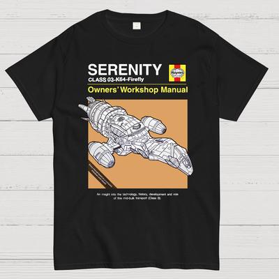 Serenity Firefly 3 Level Haynes Repair Manual Cotton Summer Casual Cool Loose T-Shirt