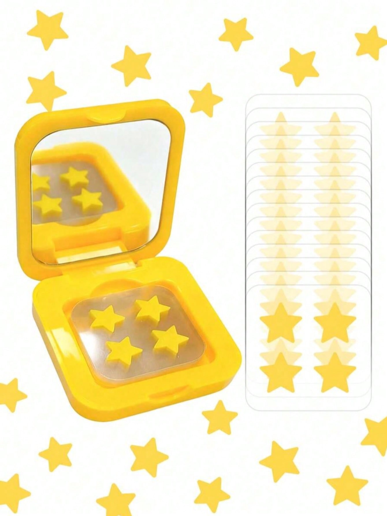 60 pcs/box Cute Star Stickers - Face Stickers, Alcohol-Free, Fragrance-Free, Gentle & Skin-Friendly, Easy to Apply, Waterproof, 900*900*700MM жёлтый