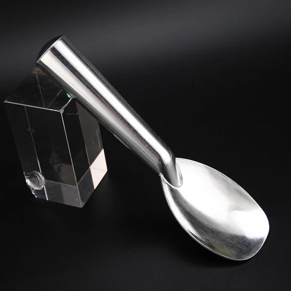 Colher de Sorvete Prata Colher de Sorvete Auto-derretível Colher de Sobremesa Escavador de Sorvete Hotel