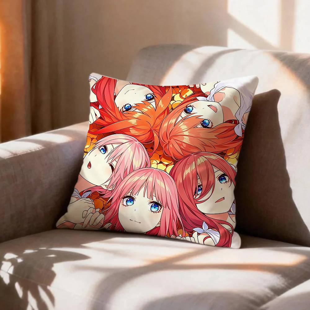 COOL TThe Quintessential Quintuplets Pillow Case Pattern Printed Pillowcase For Living Room Sofa Cushion Cover