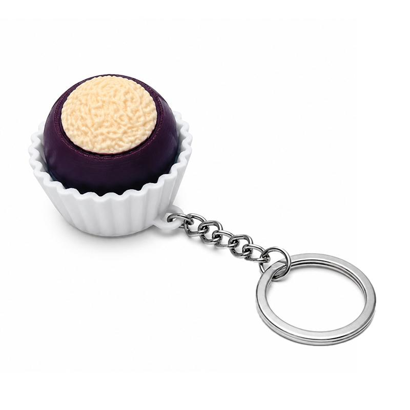 Chocolate Shape Keyboard Keychain Tactile Squeeze Fidget Toy Stress Relief Antistress Sensory Gadget for Adult Restlessness Relief