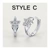 Women Crystal Stud Earrings Valentine Day Gifts Fashion Jewelry Hoop Earring 1 Pair