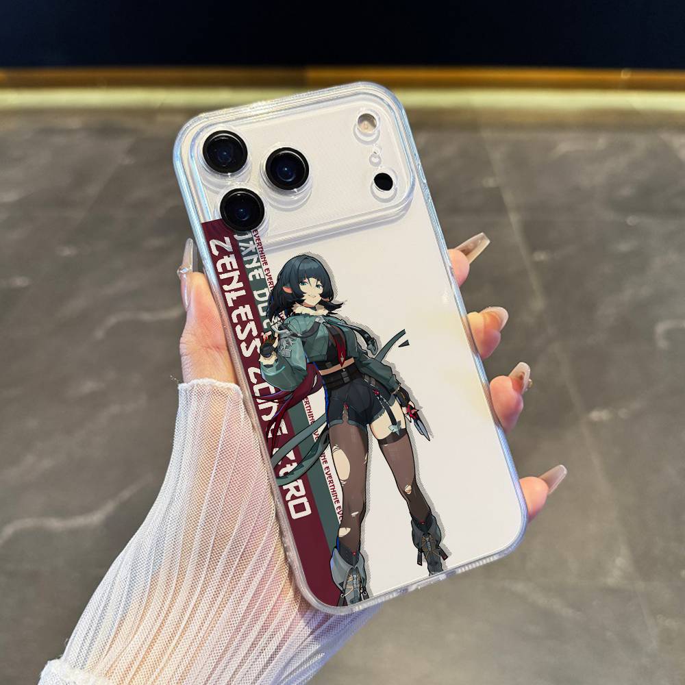 

Z-Zenless Anby Jane Doe Zone Zero Phone Case iPhone 17,16,15,14,13,12,11 Pro,Max,Plus,X,XS,XR,SE4,E Mini Transparent Soft Cover iPhone15promax