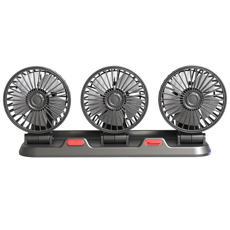 Adjustable Dual-Head Mini Car Fan for Summer