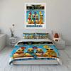 Poolside Duck Figurine Set Soft Comfortable Duvet Cover Bedding Set Included 1*Duvet Cover & 2*Pillowcases Gift