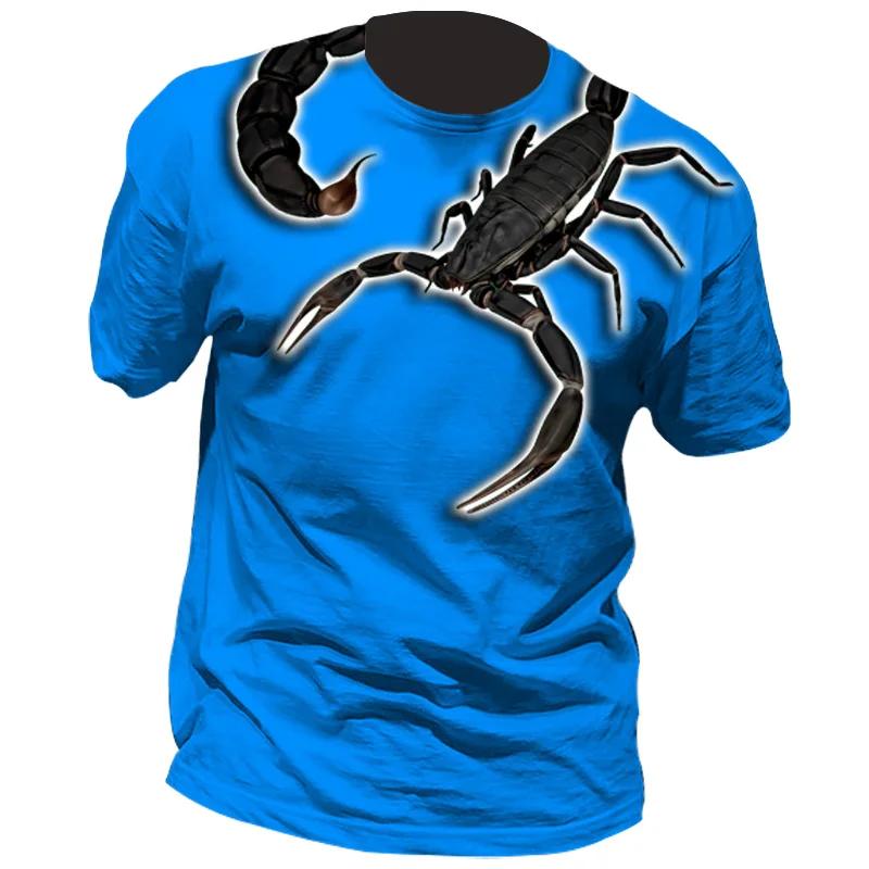 Neues Klassisches Herren Kinder Tier Skorpion 3D Druck T-Shirt Hip Hop Kurzarm Unisex Street Rundhals Kleid Sommer Dünnes Oberteil