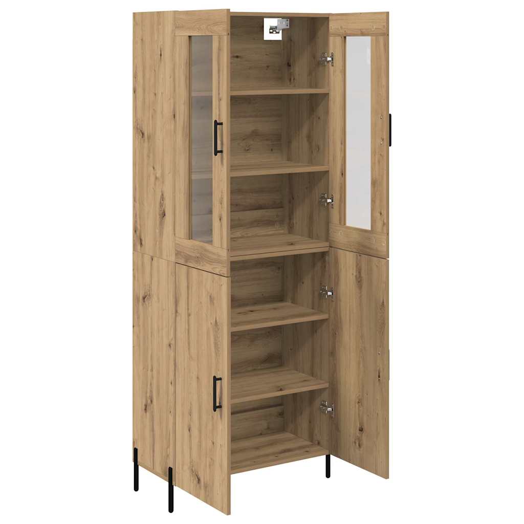 Highboard in Artisan Oak Finish 69.5 x 34 x 180 cm Engineered Wood