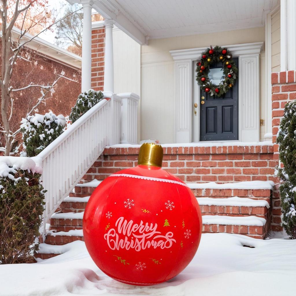 PVC Inflatable Christmas Hanging Ball Ornament 2025 Giant Christmas Decorated Ball Decoration for Holiday Seasons