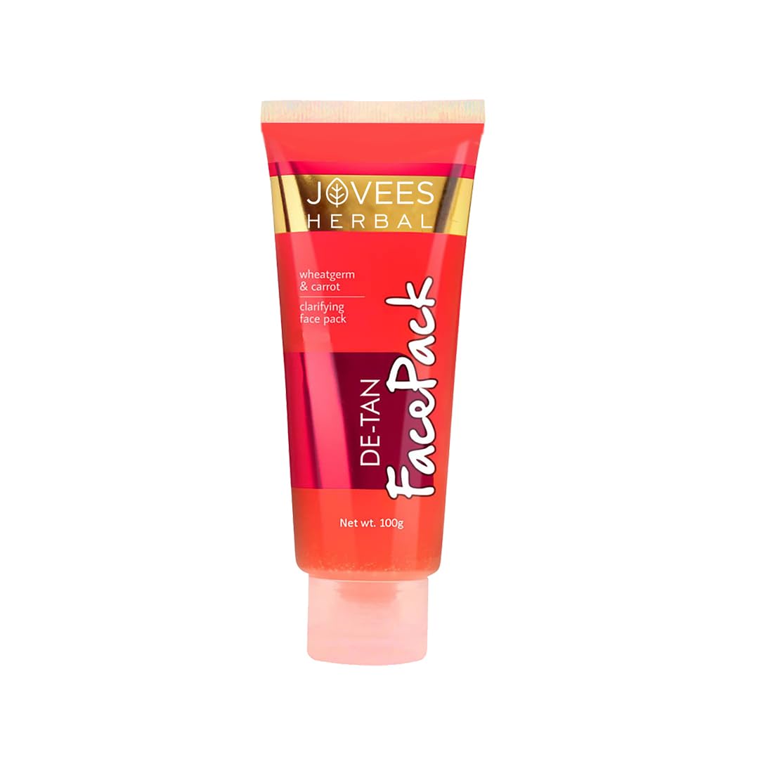 

Jovees Herbal De-Tan Face Pack For Women Men 100 GM Pack Of 1 Tan Removal Skin Brightening Face Mask