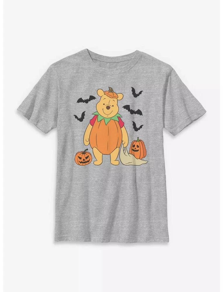 Winnie The Pooh Spooky Pumpkin Pooh Youth Tshirt Sport Gray S