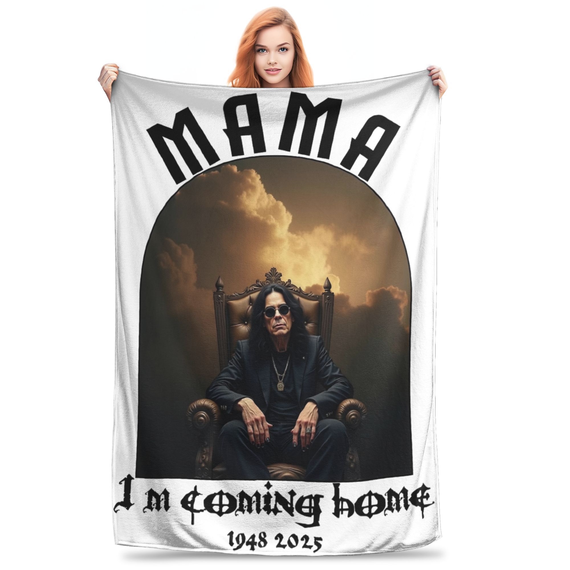 

Metal Lgend Ozzy Osbourne Rip Blanket Multi-size Soft Fuzzy Plush Throw Blankets for Sofa Couch and Bed 75x90cm