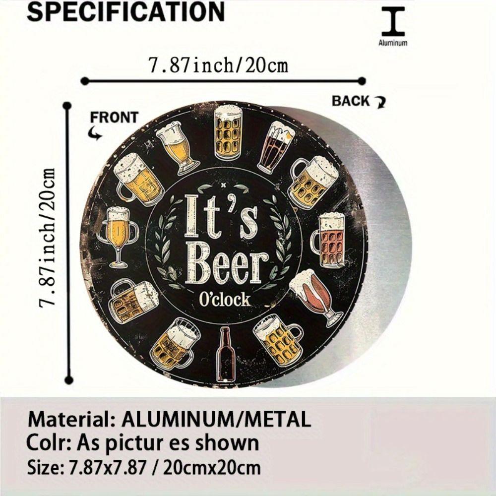 Segno in Latta Metallico Birra Decorazione Murale 20x30cm