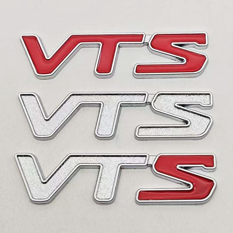 3D Metal Red Silver Color Car Sticker Logo V T S VTS Badge Emblem Sticker For Citroen C2 C3 C4 Quatre Saxo Xsara Jimny VTR