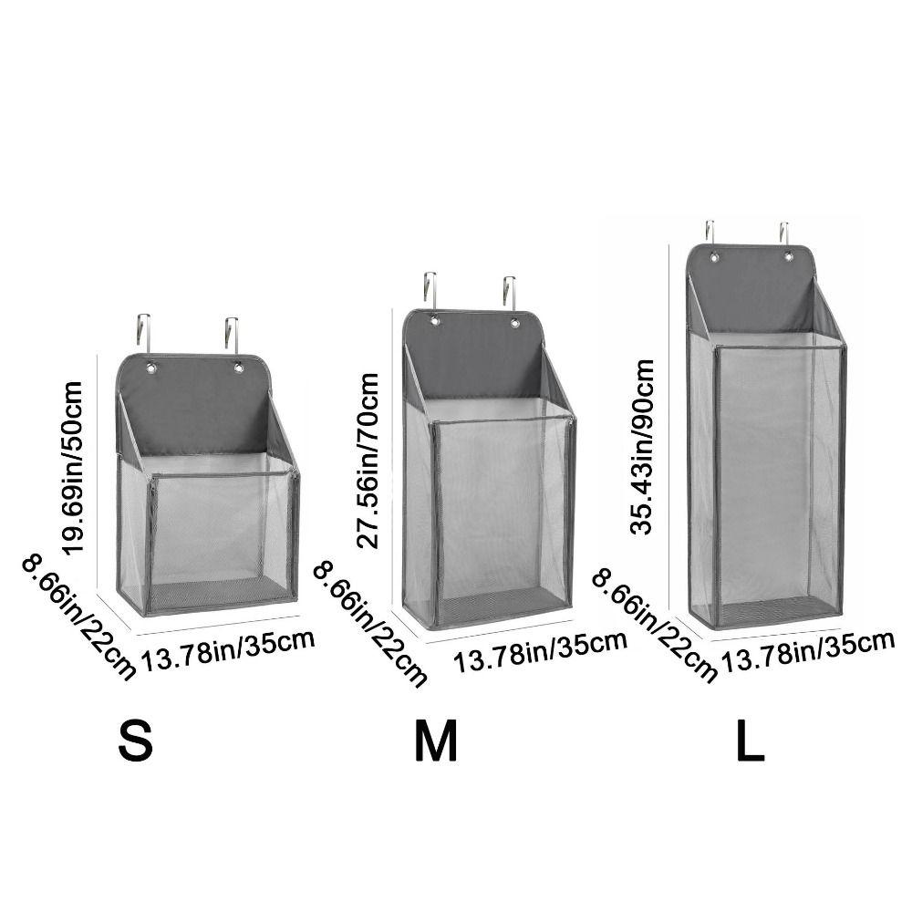 Coș de rufe suspendat din plasă de capacitate mare, pliabil, sac de depozitare diverse pentru casă