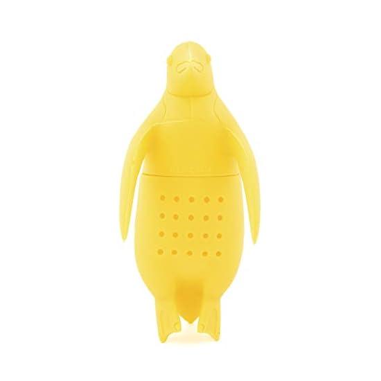 COLORATA Animal Tea Strainer (King Penguin / Dishwasher & Microwave Safe / Silicone) Cute Animal Tea