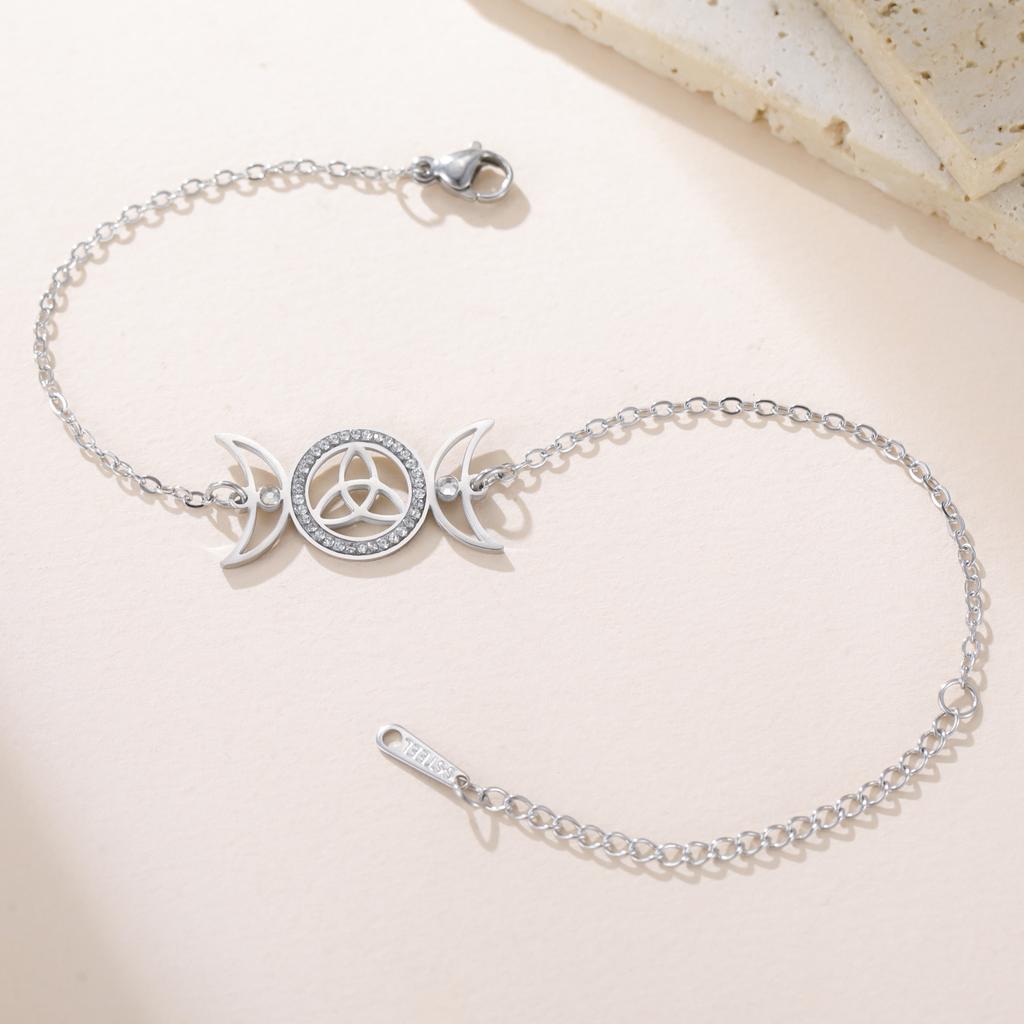 Hecate Bracelet Triple Moon Goddess Protection Bracelet For Women Hekate Lilith Greek Mythology Pagan Wiccan Celtic Knot Jewelry