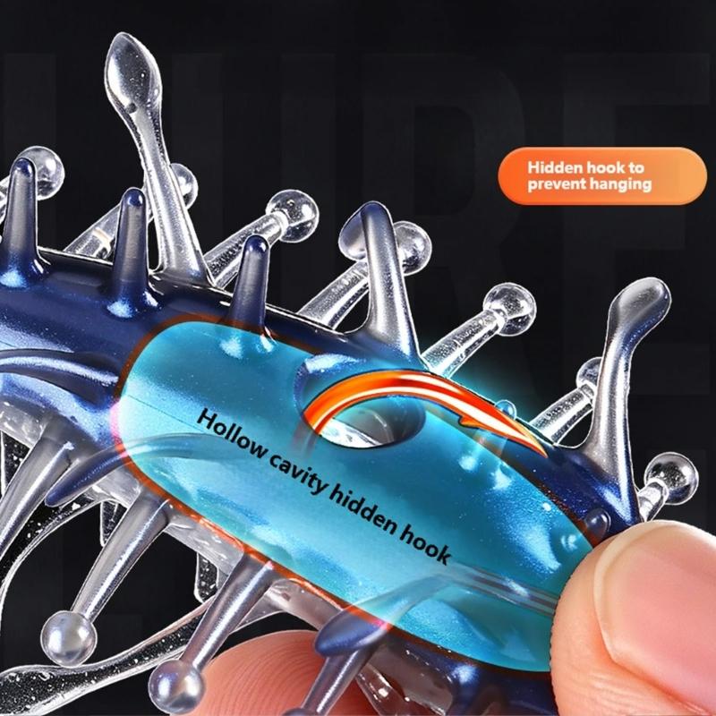 3lots Hollows Floating Sea Cucumber Fishing Lures Realistic Swimming Action Targets For Various Condition