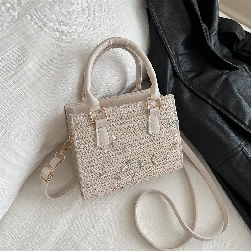 

Тканая сумка на плечо для женщин, универсальная сумка, модная сумка через плечо, маленькая квадратная сумка, женская модная повседневная сумка