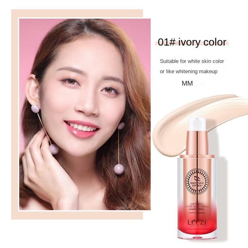 

Leezi Bird s Nest Пептидная основа для фиксации макияжа Антипригарная маска для снятия макияжа Водонепроницаемая и устойчивая к поту Улучшенная тональная пудра