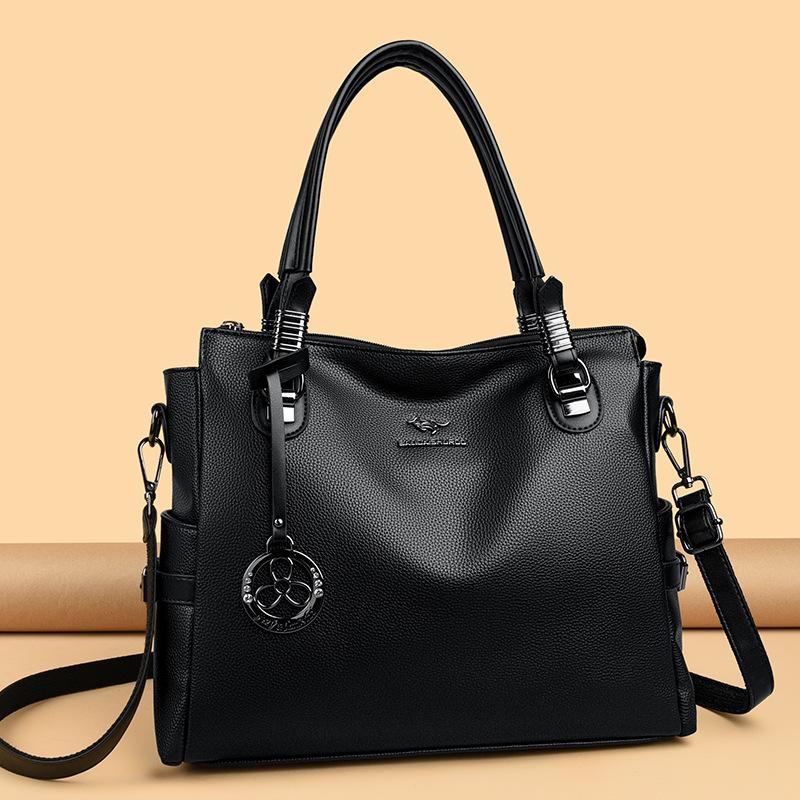 

Crossbody bag women s bag new women s bag medium shoulder bag large capacity multi-compartment mother bag handbag чёрный