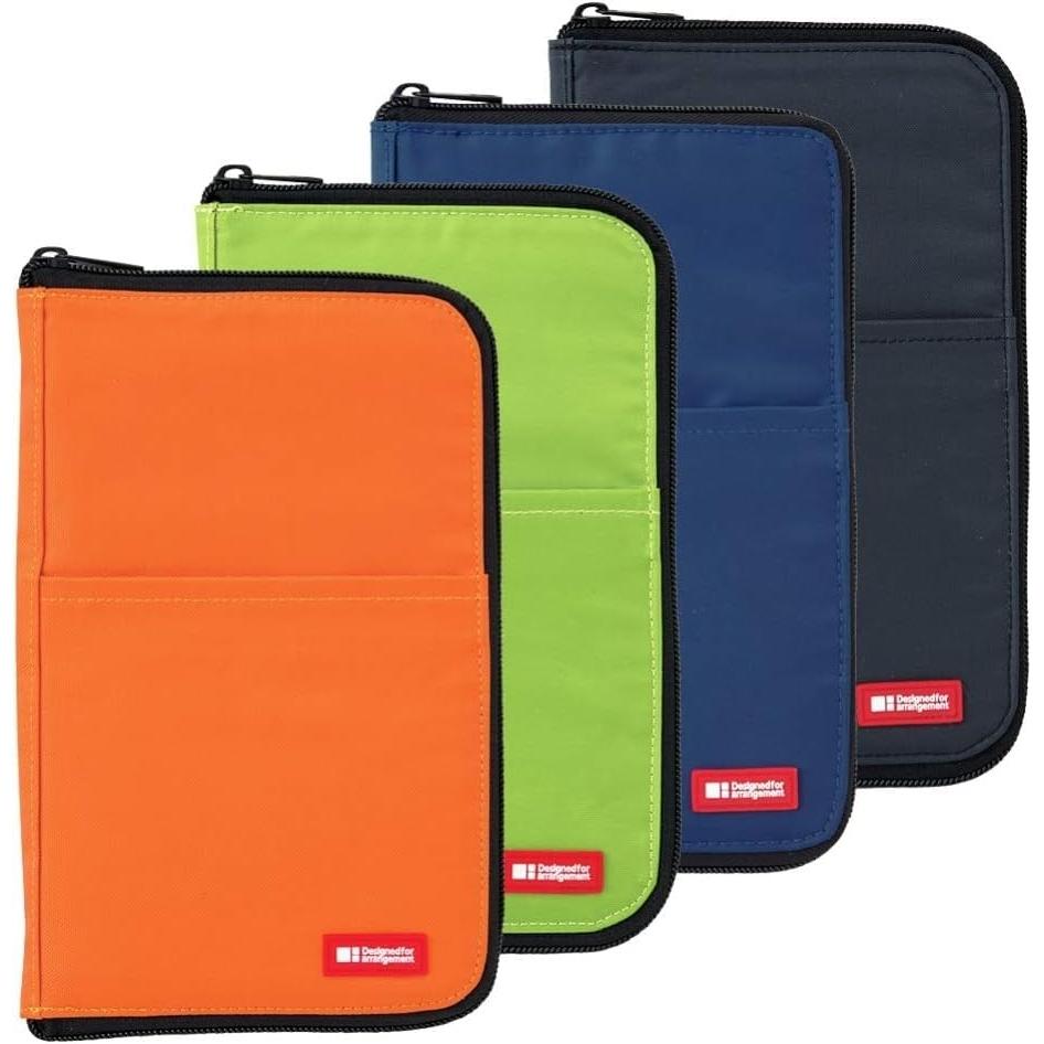 [Lihit Lab] Flat Pen Case - Black Pen Holder, Slim and Stylish