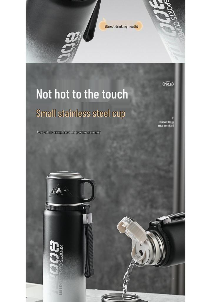 Large Capacity 316 Stainless Steel Thermos for Outdoor Sports, Student-Friendly, Double-Wall Insulation, High-Quality Portable Water Cup.