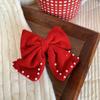 Cloth Velvet Red Bow Hairpin Plush Ancient Style Hairpin Cute Hanfu Hair Sticks  Baby