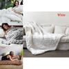 Large Soft Chunky Knitted Thick Wool Blanket With Versatile Colors For Cozy Comfort