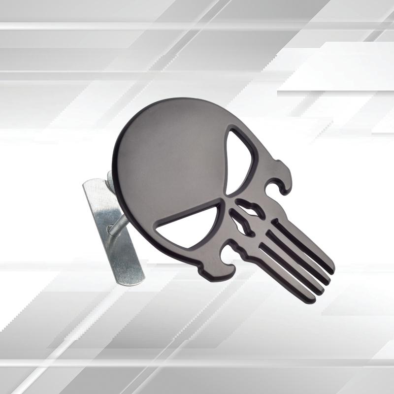 Car Badges Skull Emblem Metal Stickers Body Decals Grille Decor For Jeep Gladiator Patriot Liberty Grand Cherokee Wrangler ALX1