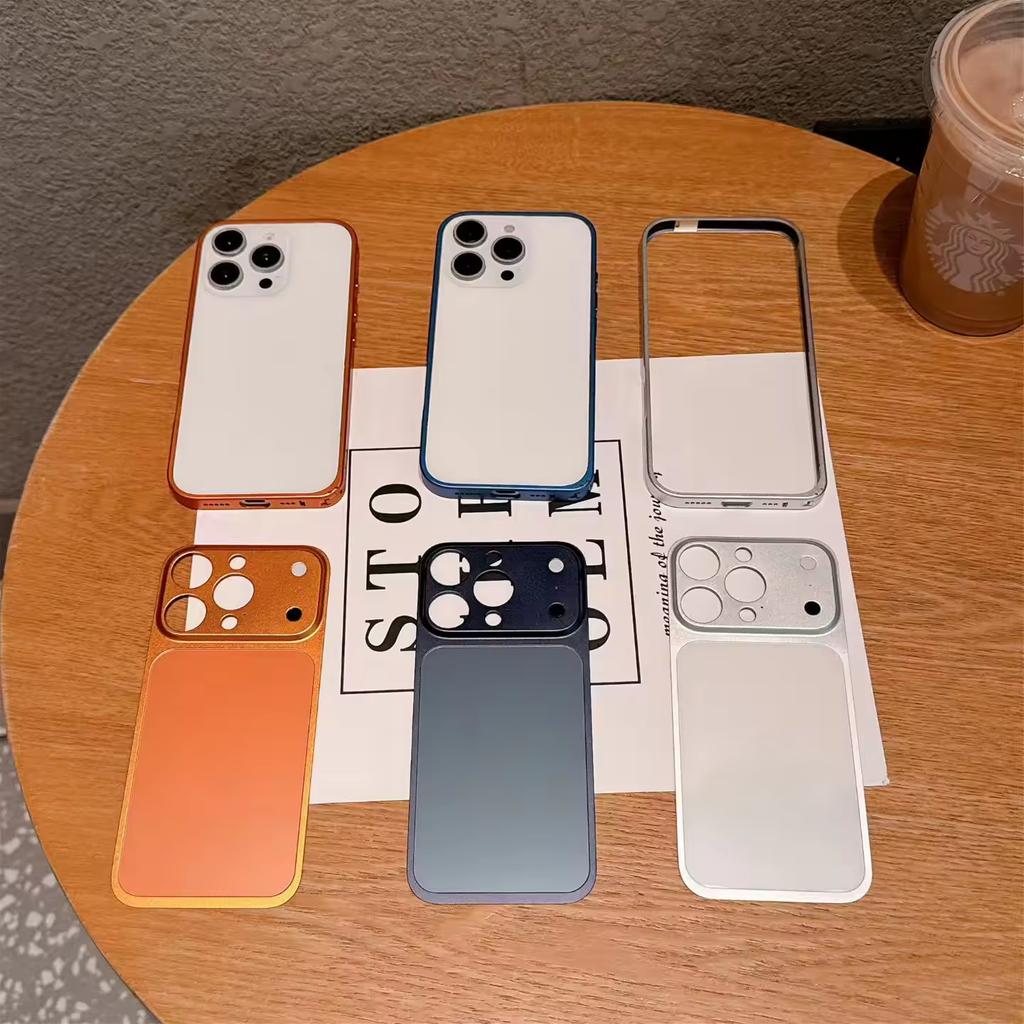 Convert To 17 Series Frame Aluminum Metal Phone Case For iPhone 17 16 15 14 13 Pro Max 14Pro 13Pro 17Pro Alloy Border Bumper