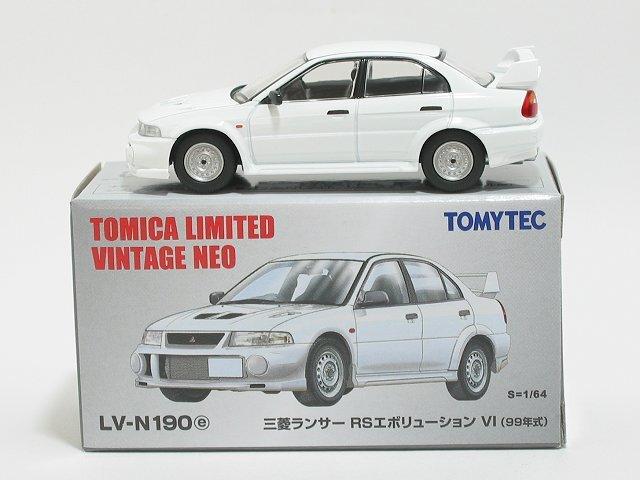 Tomica Mitsubishi Lancer RS Evolution VI Diecast (White) LV-N190e [Tomix 1/64 Car] [Time]