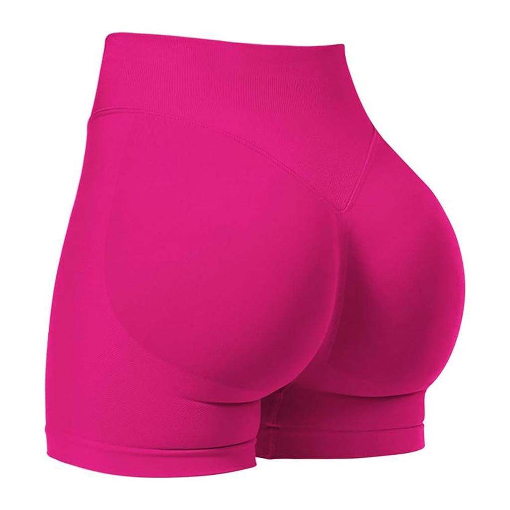 Dfyne Damen High-Waist Nahtlose Yoga-Shorts - Hüfthebend, Enganliegende Fitnessbekleidung