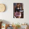 Metal Signs Wall Art 2D Flat - Pink Skirt Girl Black Shirt Home Decor Holiday Gift
