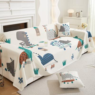 Cartoon Sofa Towel Summer Cool Breathable Non-Slip Sofa Cover One-Piece Large Cushion Mat for Comfort