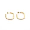 Stylish And Simple Geometric Titanium Steel Earrings, Women'S Personality 18K Square Earrings, Advanced Sense Does Not Fade