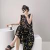1011 new cotton and silk nightdress fairy style thin large size sweet and cute style long dress loungewear can be worn outside