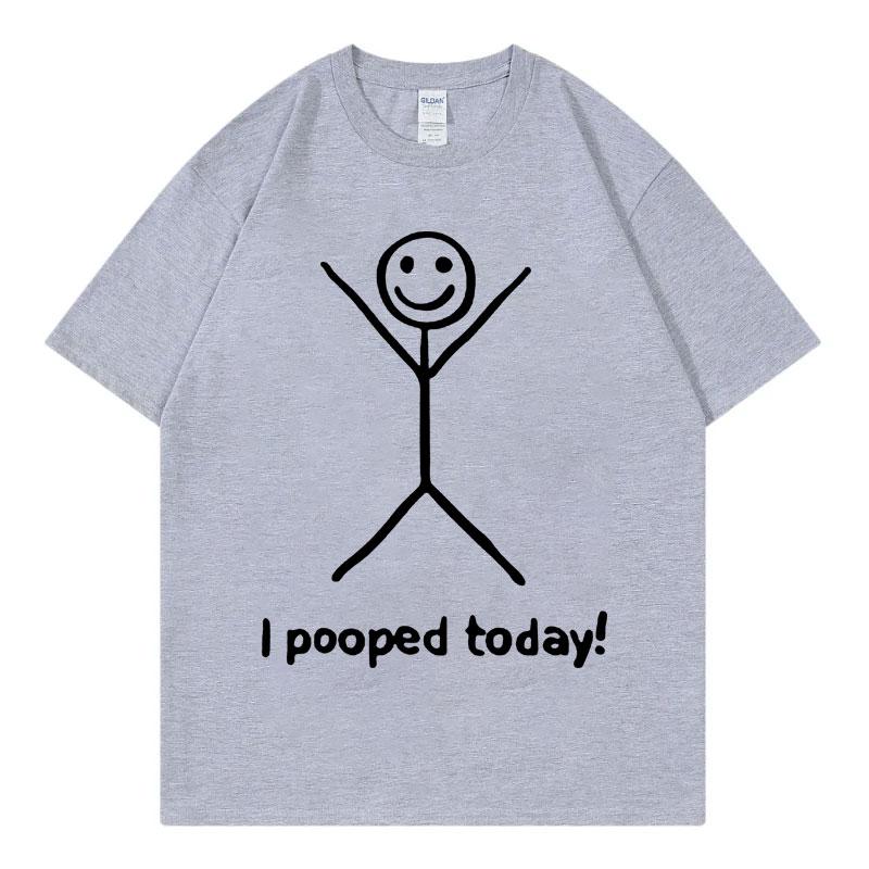 

Я сегодня покакал Забавная футболка Уличная мода Шутка Юмор Мем Футболка Мужская Женская Одежда Хлопок Высокого Качества Футболки с Коротким Рукавом 3XL