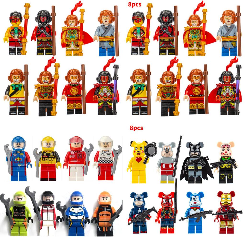 Stadt Bauingenieur und Feuerwehrmann Minifiguren Baustein Set für Kinder