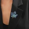 Unisex Plant Pins Brooch Women's Rhinestone Leaf Brooches Office Party Casual Accessories Gifts