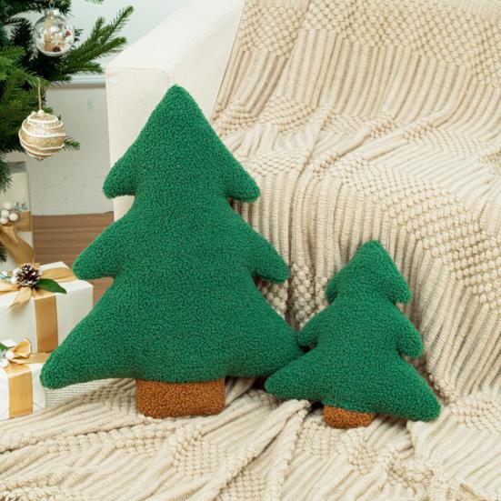 Christmas Tree Plush Pillow Doll Soft Xmas Tree Stuffed Throw Pillow