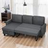Three-Seater Storage Sofa Bed - Charcoal Grey