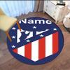 Custom Name Atlético Madrid Printed Round Rug Carpet Chair Rug Area Rug Entryway Doormats,for Office Chair Living Room Bedroom Kitchen Room.