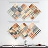 6PCS Cleaning Dishcloths Reusable Kitchen Dish Towels Grid Stripe Pattern Dishcloth Absorbent Lint Free Cloth Washable Duster Rags Tea Towels
