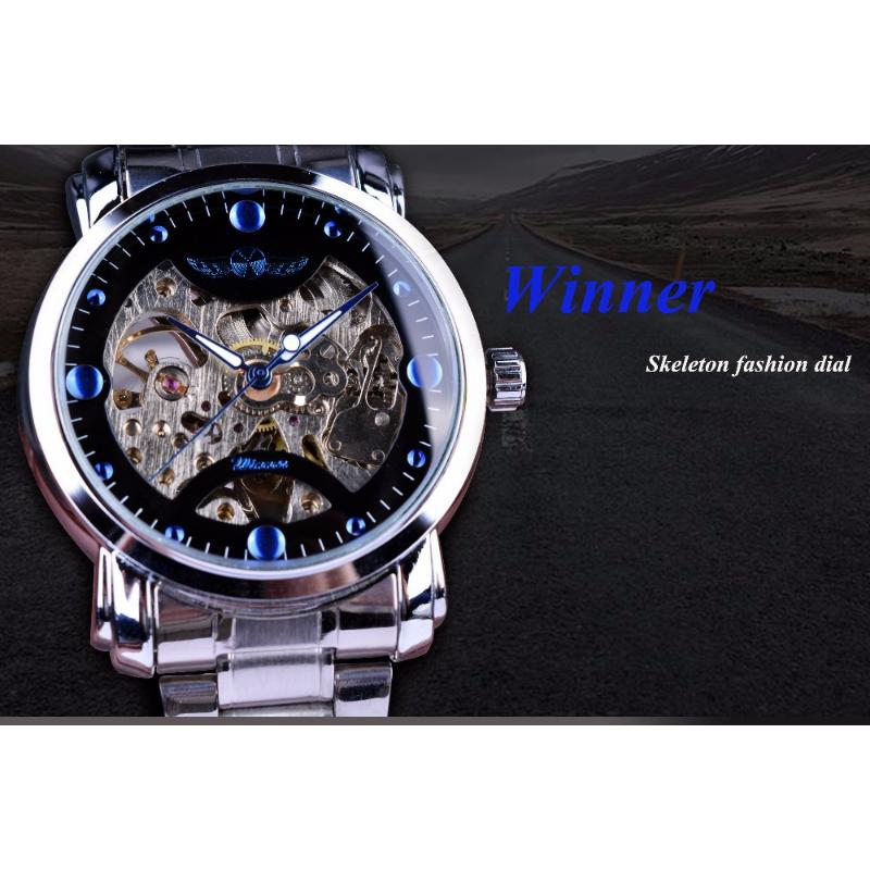WINNER Fashion Casual Temperament Openwork automatische mechanische Uhr