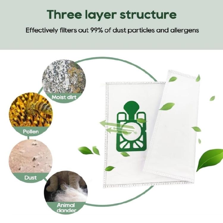 10Pieces Dust Bag Nonwoven Vacuum Cleaner Bag Robot Vacuum Bag Nonwovens Dust Bag Nonwovens Texture for PSP370 HZ370