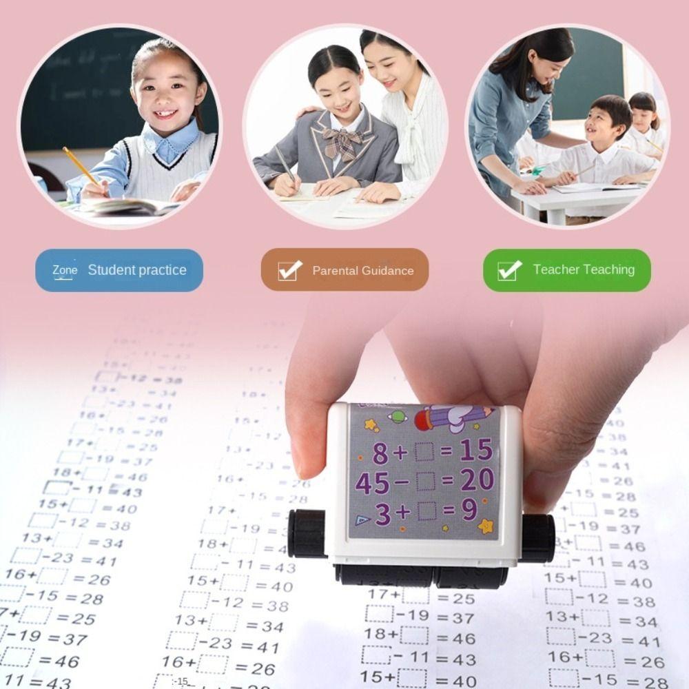 Questioner Arithmetic Rolling Stamp Math Blank Filling Scroll Questioner Math Calculating Tool