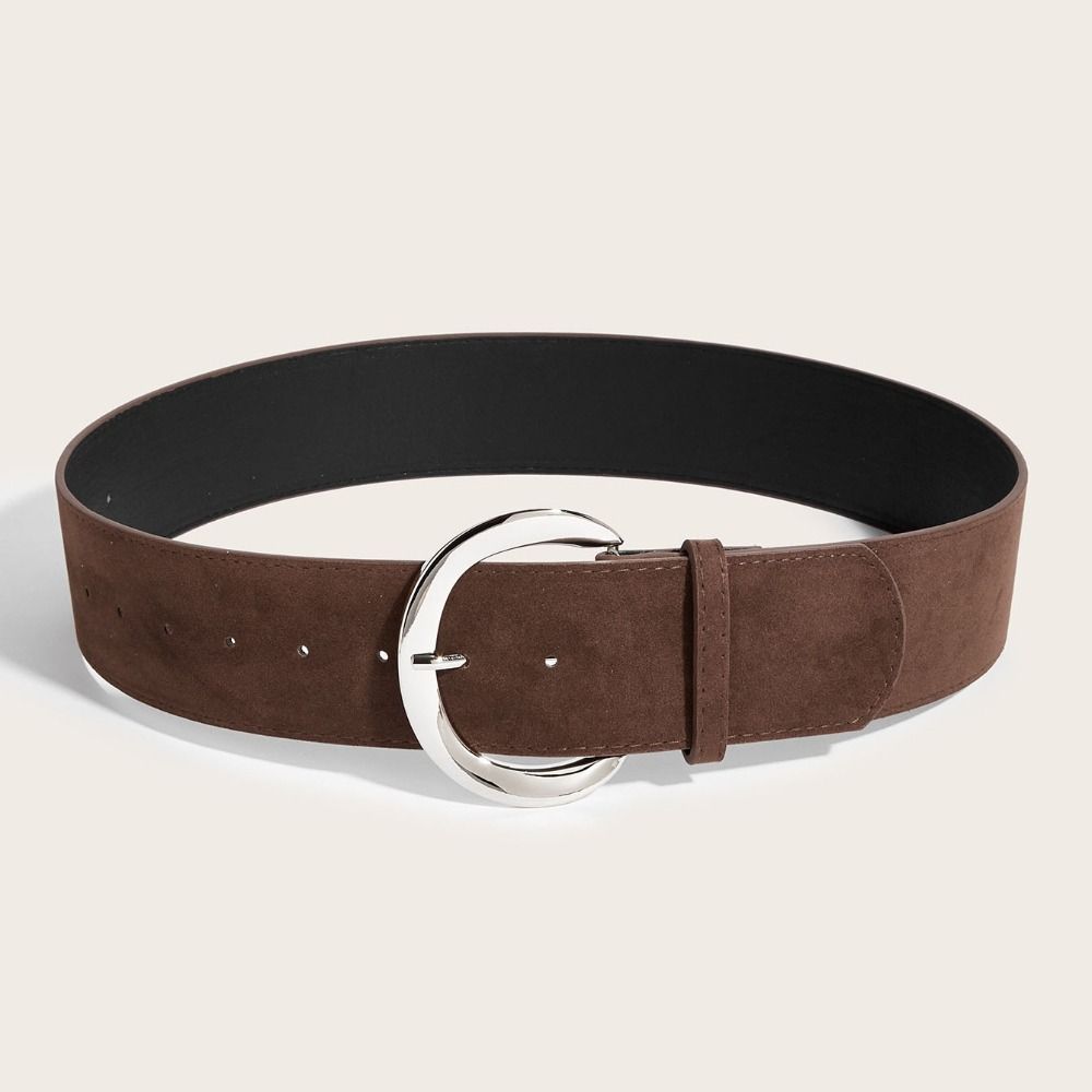 Maillard Styles Dornschließe Taillenband Trendige Hosenkleidergürtel Wildleder Breitgürtel Geschenke