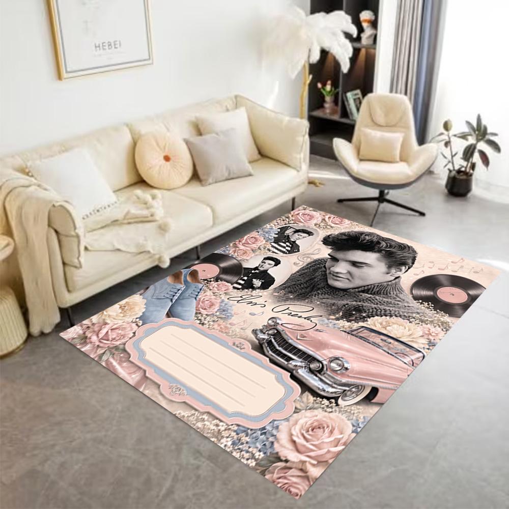 Elvis Presley Artwork Carpet Perfect for Living Rooms Decorate Room Balcony Dormitory Antislip Carpet Anime Office Decor