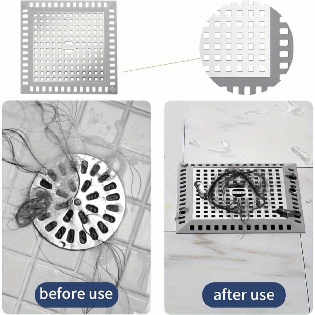 Stainless Hair Catcher for Bathroom - Shower Floor Sink Cover Filter,